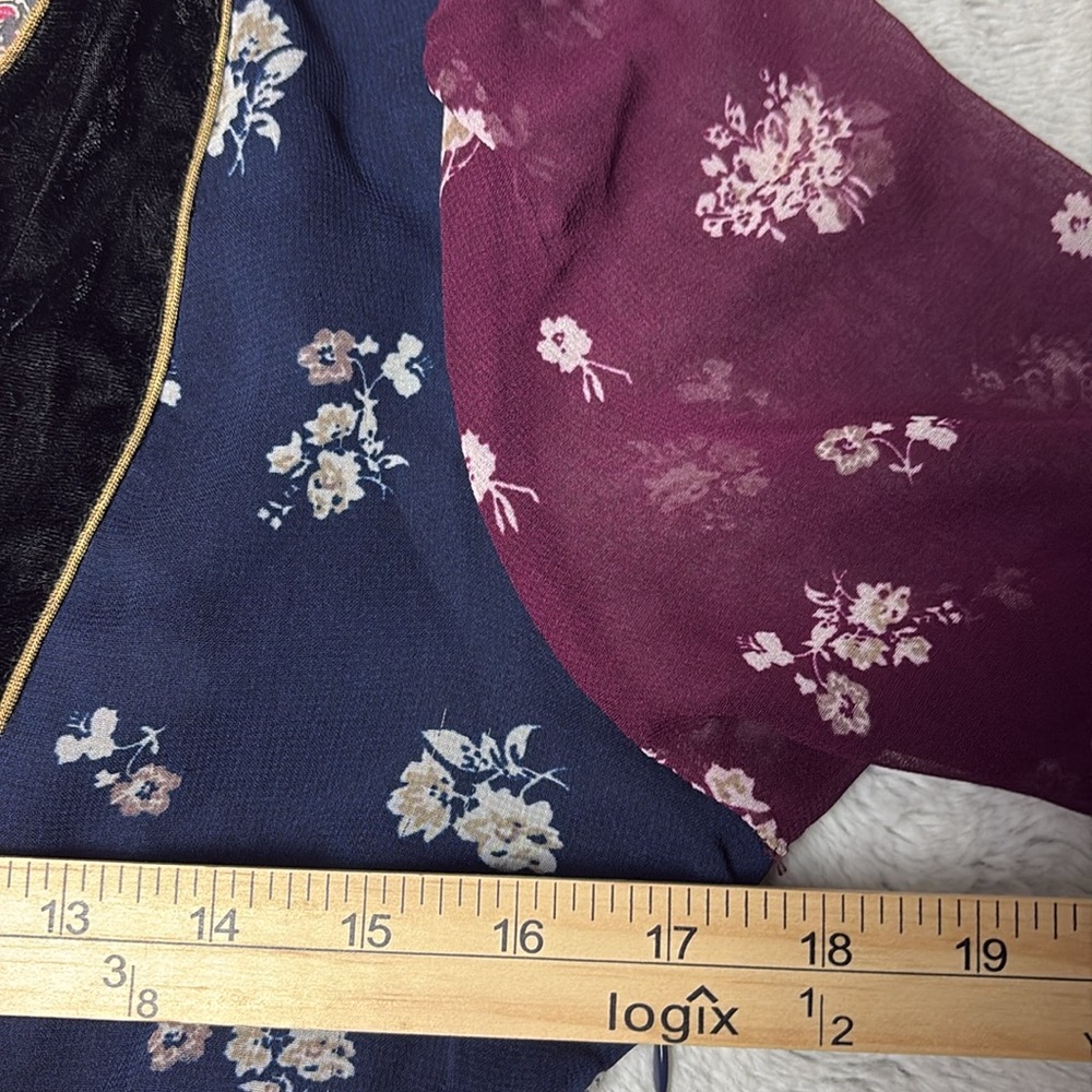 Anthropologie Maeve Quartier Dress Patchwork Renaissance Boho Artsy Party XS - Picture 10 of 13